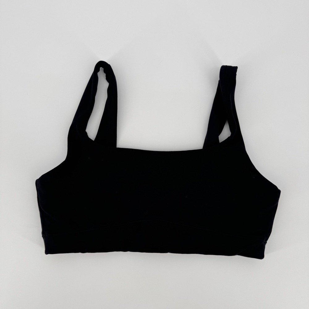 Vuori Daily Bra Black Square Neck Sports Bra VW1231 Womens Size Small
